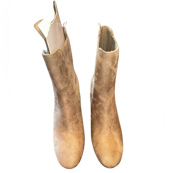 H&M HEELED CHELSEA BOOTS Tan Size 8 - Picture 7 of 11